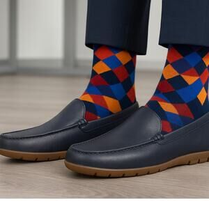 Born Marcel Men’s 10.5 Navy Leather Loafers Shoes